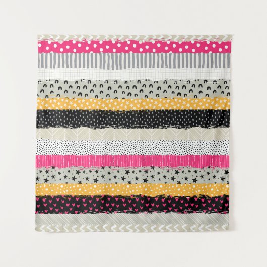 Patchwork Tegels: Veelzijdig naadloos ontwerp. Wandkleed (Voorkant)