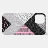 Patchwork tegels, vrij tekenpatroon. Case-Mate iPhone case (Achterkant (horizontaal))