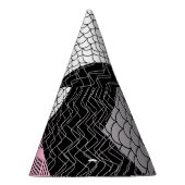 Patchwork tegels, vrij tekenpatroon. feesthoedjes (Rechts)