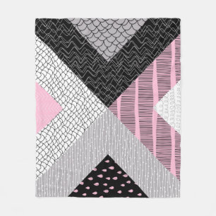 Patchwork tegels, vrij tekenpatroon. fleece deken