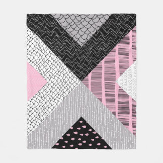 Patchwork tegels, vrij tekenpatroon. fleece deken