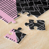 Patchwork tegels, vrij tekenpatroon. legpuzzel (Zijkant)