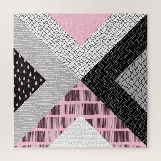Patchwork tegels, vrij tekenpatroon. legpuzzel (Verticaal)