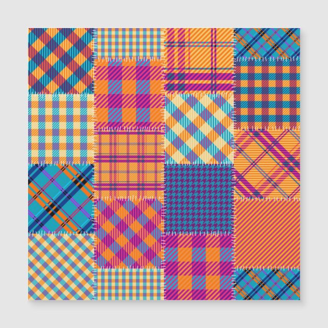 Patchwork textiel: naadloos  patroon. (Voorkant)