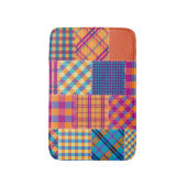 Patchwork textiel: naadloos  patroon. badmat (Voorkant Verticaal)