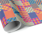 Patchwork textiel: naadloos patroon. cadeaupapier (Rol Hoek)