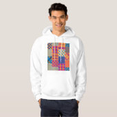 Patchwork textiel: naadloos patroon. hoodie (Voorkant volledig)