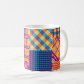 Patchwork textiel: naadloos patroon. koffiemok (Voorkant rechts)