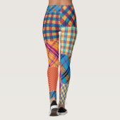 Patchwork textiel: naadloos patroon. leggings (Achterkant)