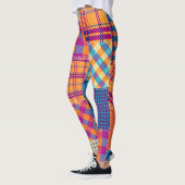 Patchwork textiel: naadloos patroon. leggings (Links)
