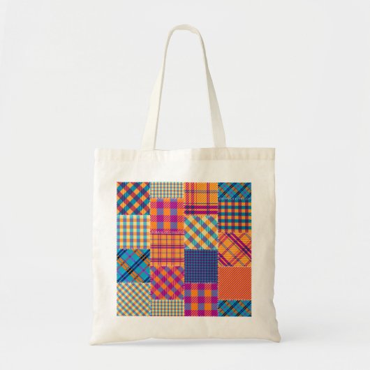 Patchwork textiel: naadloos patroon. tote bag (Voorkant)