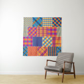 Patchwork textiel: naadloos patroon. wandkleed (In Situ (horizontaal))