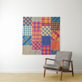 Patchwork textiel: naadloos patroon. wandkleed (In situ)