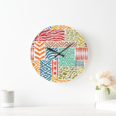 Patchwork texturen: Handgetekende dierenprint Grote Klok (Huis)