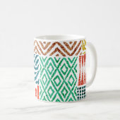 Patchwork texturen: Handgetekende dierenprint Koffiemok (Voorkant rechts)