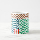 Patchwork texturen: Handgetekende dierenprint Koffiemok (Center)