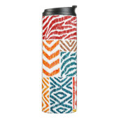 Patchwork texturen: Handgetekende dierenprint Thermosbeker (Gedraaid links)