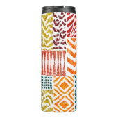 Patchwork texturen: Handgetekende dierenprint Thermosbeker (Achterkant)