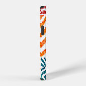 Patchwork Textures: Handgetekende Dierprint iPhone Hoesje (Rechterkant)