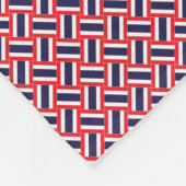 Patchwork Thailand Vlag Patroon Fleece Deken (Hoek)