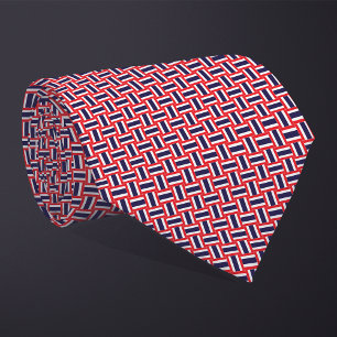 Patchwork Thailand Vlag Patroon Stropdas