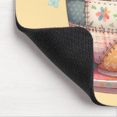 Patchwork theekop met grillige bloemen muismat (Hoek)