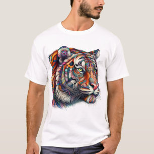 patchwork-tijger t-shirt