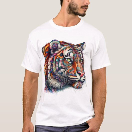 patchwork-tijger t-shirt (Voorkant)