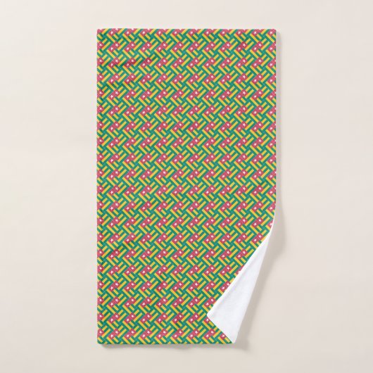Patchwork Togo Vlag Patroon Bad Handdoek (Handdoek)