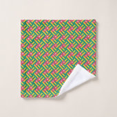 Patchwork Togo Vlag Patroon Bad Handdoek (Wasdoekje)