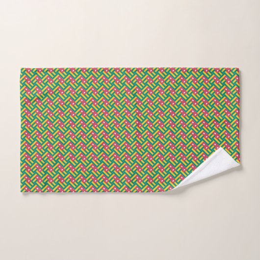 Patchwork Togo Vlag Patroon Bad Handdoek (Handdoek)