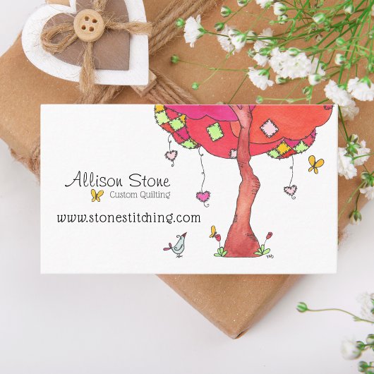 Patchwork Tree Professional Quilting Visitekaartje