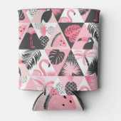Patchwork Tropical: Flamingo Watermeloen Naadloos. Blikjeskoeler (Voorkant)