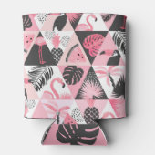 Patchwork Tropical: Flamingo Watermeloen Naadloos. Blikjeskoeler (Achterkant)