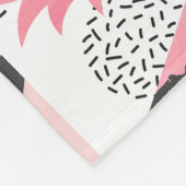 Patchwork Tropical: Flamingo Watermeloen Naadloos. Fleece Deken (Hoek)