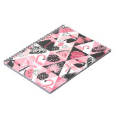Patchwork Tropical: Flamingo Watermeloen Naadloos. Notitieboek (Linkerzijde)