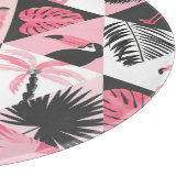 Patchwork Tropical: Flamingo Watermeloen Naadloos. Snijplank (Hoek)