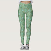 Patchwork Tropisch Water Boho Chic Leggings (Voorkant)