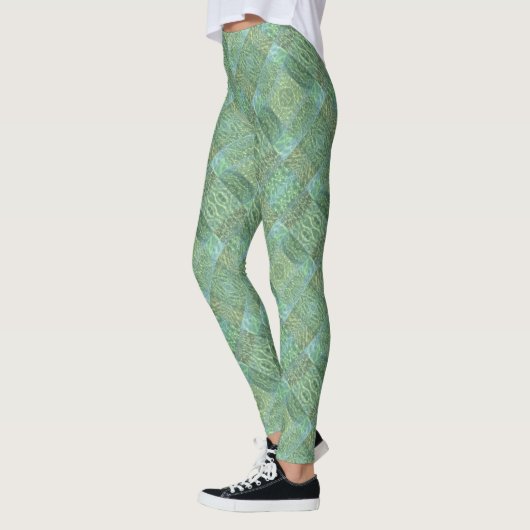 Patchwork Tropisch Water Boho Chic Leggings (Links)