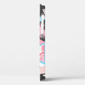 Patchwork tropische flamingo, palmpatroon. Case-Mate iPhone case (Achterkant / Links)