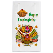 Patchwork Turkey Thanksgiving Klein Cadeauzakje (Voorkant)