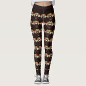 Patchwork Turkije Patroon met Rich Swirly Brown Leggings (Voorkant)