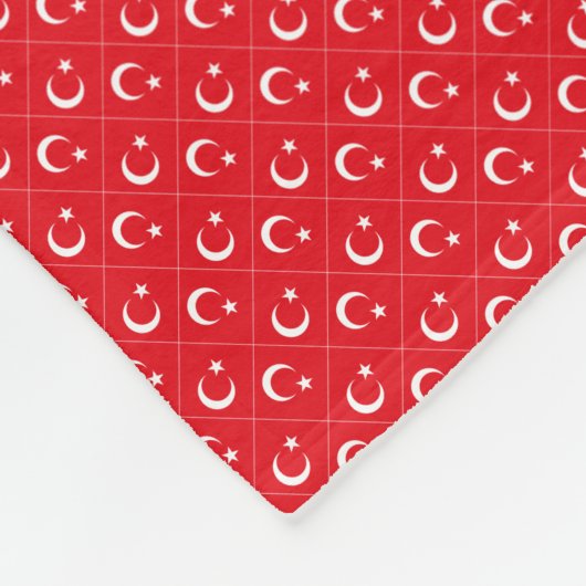 Patchwork Turkije vlag patroon Fleece Deken (Hoek)