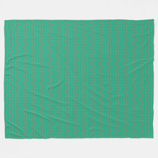 Patchwork Turkmenistan Vlag Patroon Fleece Deken (Voorkant (Horizontaal))