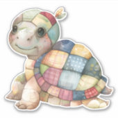 Patchwork Turtle Sticker (Voorkant)
