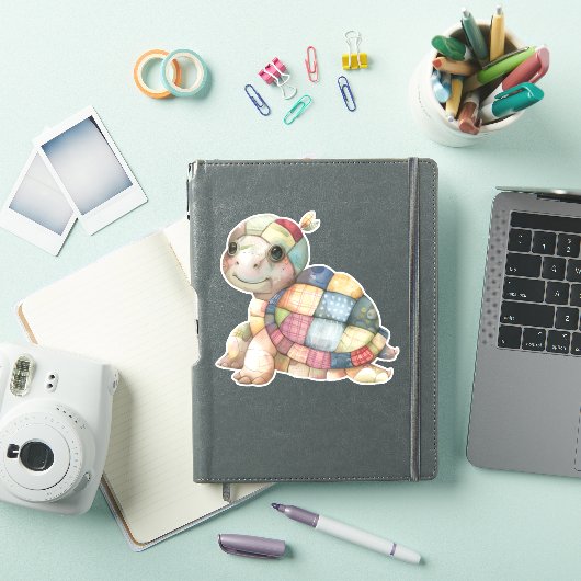 Patchwork Turtle Sticker (iPad Cover)