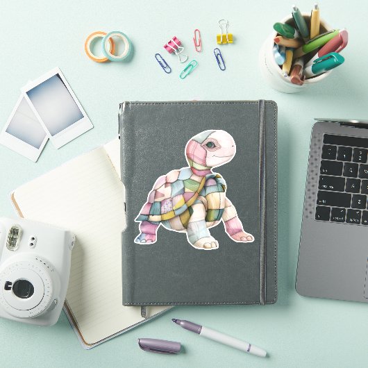 Patchwork Turtle Sticker (iPad Cover)