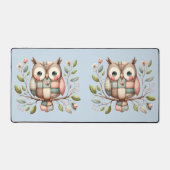 Patchwork Uil in Fantasievol Bos Bureaumat (Voorkant)