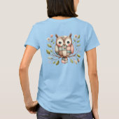 Patchwork Uil in Fantasievol Bos T-shirt (Achterkant)