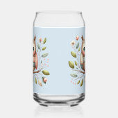 Patchwork Uil in grillig bos Blikvorm Glas (Rechts)